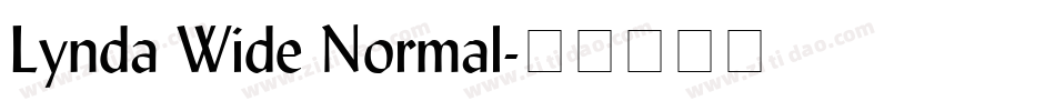Lynda Wide Normal字体转换